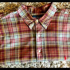Ralph Lauren 100% cotton flannel button down shirt 3XB